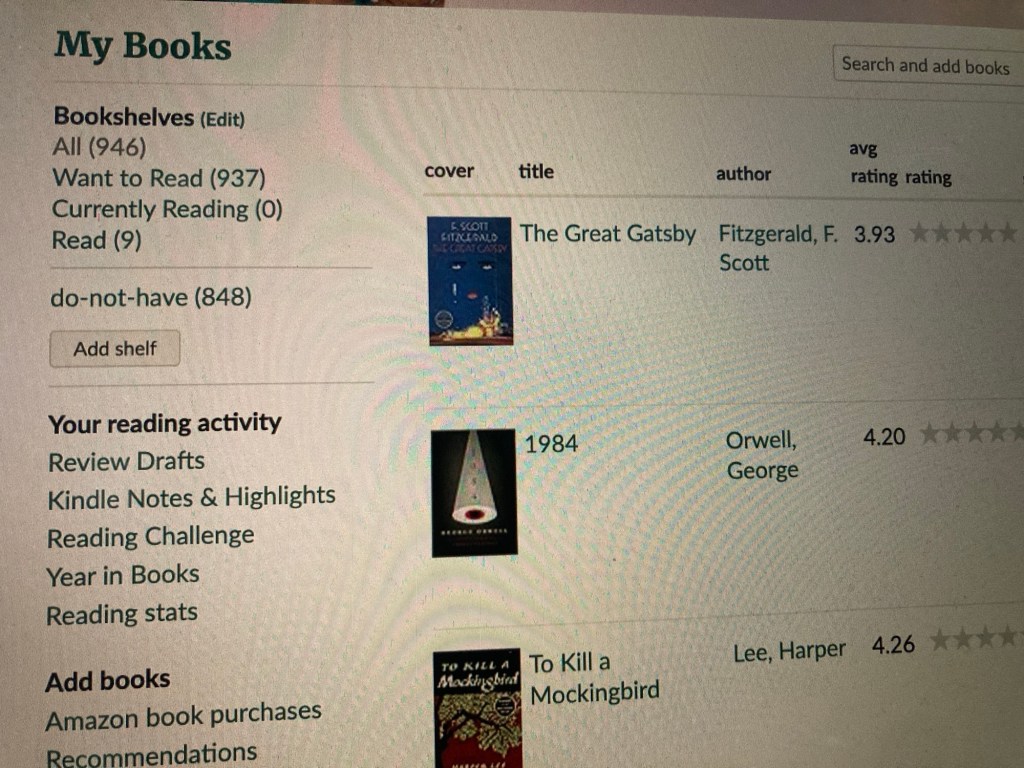 A Postcard -TBR (To Be&nbsp;Read)