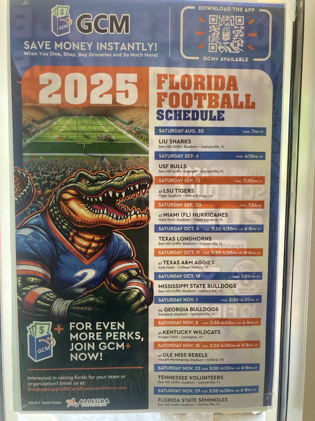 A Postcard –&nbsp;Schedule